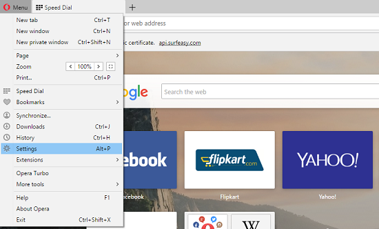 Steps - How to Set up Free VPN on Opera Browser