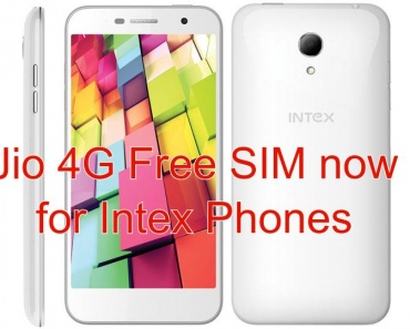 Jio 4g Free SIM now for Intex Phones
